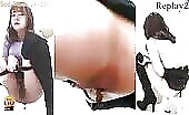 Stylish pooping in knee-high boots by Spy cam 