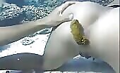 Japanese slut pooping underwater 