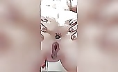 Yummy big booty lady shitting 